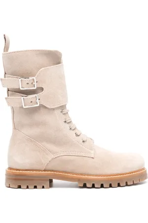 Kiton Sko, Dame, , 39 1/2 EU, Ruskind Mid-Calf Snørestøvler