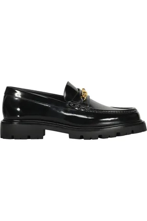 Céline Sko, Herre, Sort, 44 EU, Læder, Sorte Læder Loafers Elegant Stil
