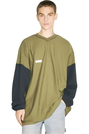 Vetements Top, Herre, Grøn, M, Bomuld, Haj Inside-Out T-shirt Bomuld Jersey