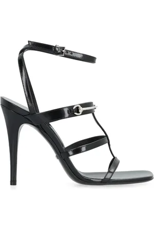 Gucci Sko, Dame, Sort, 37 EU, Læder, Sorte Læder Sandaler Elegant Stiletto