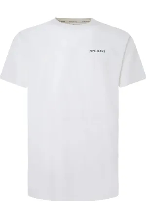 Pepe Jeans Top, Herre, Hvid, 2XL, Bomuld, Minimalist Nautisk Design T-shirt