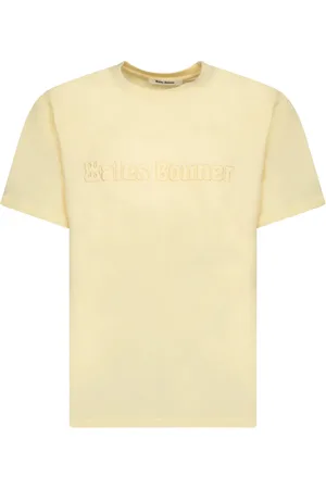 WALES BONNER Top, Herre, Gul, XL, Bomuld, Gul T-shirt til mænd