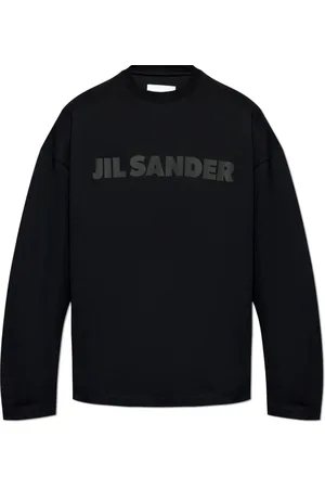 Jil Sander Top, Herre, Sort, L, Bomuld, T-shirt med logo