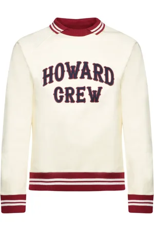 WALES BONNER Sweathshirts & Hoodies, Herre, Hvid, M, Bomuld, Hvid Sweater med Ribbede Krave