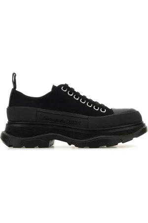 Alexander McQueen Sko, Dame, Sort, 39 EU, Canvas Tread Slick Sneakers