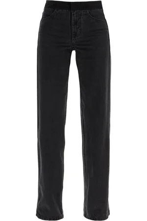 CHRISTOPHER ESBER Jeans, Dame, Sort, XS, Bomuld, Sort Deconstructed Jeans med Lav Talje
