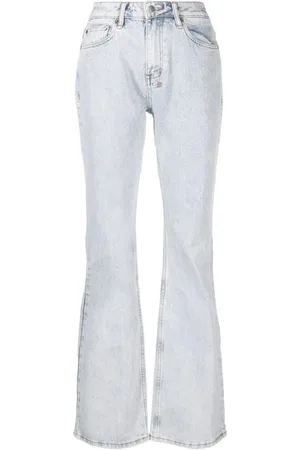 KSUBI Jeans, Dame, Blå, W29, Bomuld, Blå Straight Jeans med Bomuld og Elastan