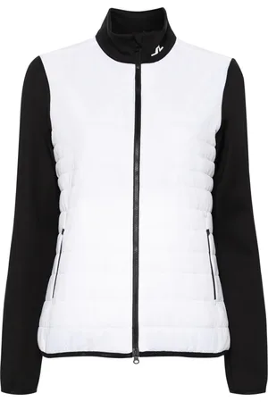 J Lindeberg Sweathshirts & Hoodies, Dame, Hvid, L, Polyester, Hvid Quilt Hybrid Casual Jakke