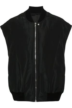 Rick Owens Jakke, Herre, Sort, XL, Polyester, Casual Sort Polyester Flight Vest