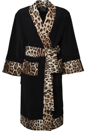 Dolce & Gabbana Nightwear & Lounge, Herre, Sort, S, Bomuld, Sort Leo Bomuld Terry Tilbehør