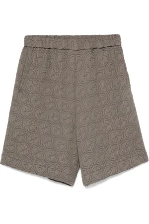 Giorgio Armani Shorts, Herre, Grå, XL, Nylon, Elegant Grå Bermuda Shorts
