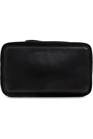 Giorgio Armani Taske, Herre, Sort, ONE SIZE, Læder, Læder kosmetikpose