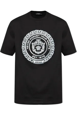 VERSACE Top, Herre, Sort, L, T-shirt med trykt logo