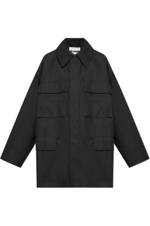 Jil Sander Frakke, Herre, Sort, L, Bomuld, Frakke med lommer