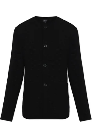 Giorgio Armani Strik, Herre, Sort, 2XL, Uld, Cardigan med lommer