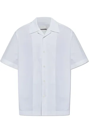 Jil Sander Skjorte, Herre, Hvid, XL, Bomuld, Kortærmet Skjorte