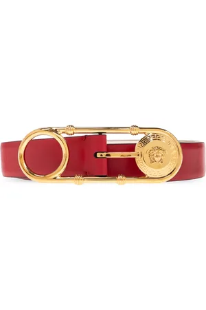 VERSACE Tilbehør, Dame, Rød, 70 CM, Læder, Læderbælte
