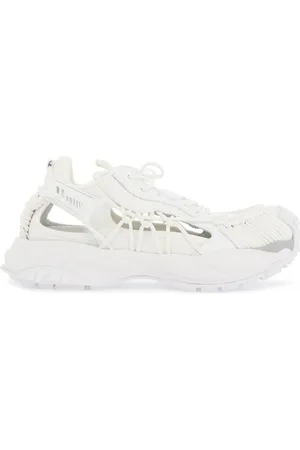 VERSACE Sko, Dame, Hvid, 39 EU, Læder, Futuristiske Lædersneakers med Snorvæv