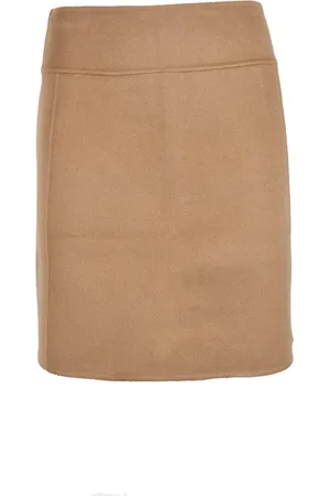 Max Mara Nederdel, Dame, Brun, 3XS, Uld, Ren uld nederdel
