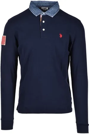 U.S. Polo Assn. Top, Herre, Blå, S, Bomuld, Bomuld Polo