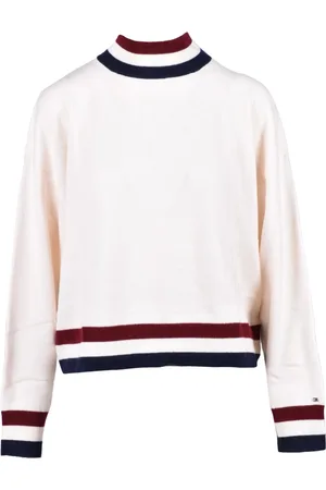 Tommy Hilfiger Strik, Dame, Hvid, XS, Uld, Uld Cashmere Strik Trøje