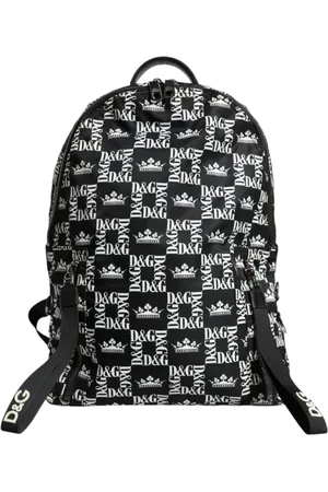 Dolce & Gabbana Taske, Herre, Sort, ONE SIZE, Læder, Nylon rygsæk med læderdetaljer