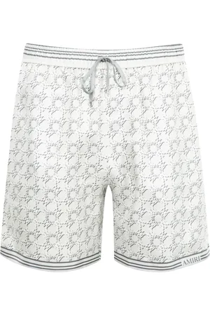 AMIRI Badetøj, Herre, Grå, L, Quad Bermuda Shorts Elastisk Talje