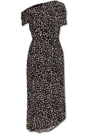Diane von Furstenberg Kjole, Dame, Sort, XS, Uld, Kjole Agustin Midi