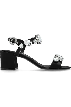 Dolce & Gabbana Sko, Dame, Sort, 37 EU, Læder, Hælede sandaler