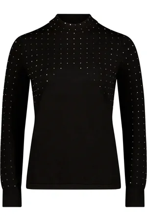 Betty Barclay Strik, Dame, Sort, L, Tyl, Limited Edition Striktrøje med Rhinsten