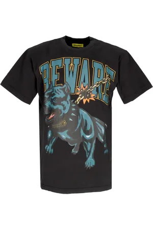 MARKET Top, Herre, Sort, S, Bomuld, Sort Herre Tee med Hundetryk