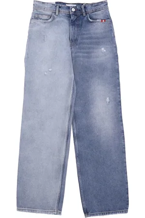 AMISH Jeans, Dame, Blå, W29, Denim, Højtaljet Denim Jeans Two Face