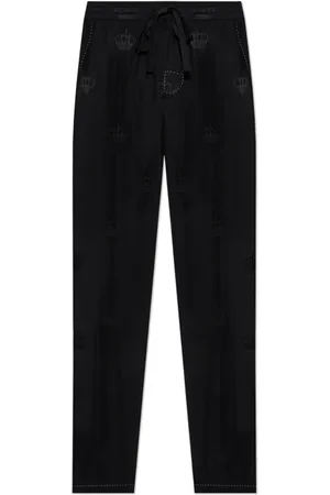 Dolce & Gabbana Bukser, Herre, Sort, XL, Silkebukser