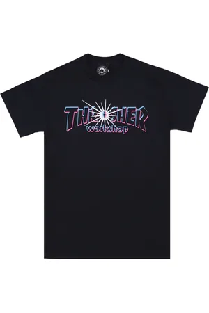 Thrasher Top, Herre, Sort, M, Bomuld, Sort Nova Tee X AWS T-shirt