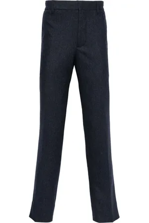 J Lindeberg Bukser, Herre, Blå, L, Uld, Blå Twill Cash Flannel Casual Bukser