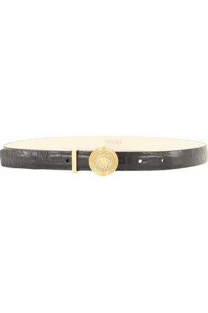 VERSACE Tilbehør, Dame, Sort, 80 CM, Læder, Medusa Bælte Forår-Sommer 2025 Kollektion