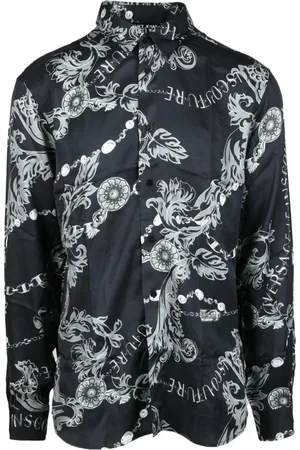 VERSACE Skjorte, Herre, Flerfarvet, 3XL, Viskose Skjorte