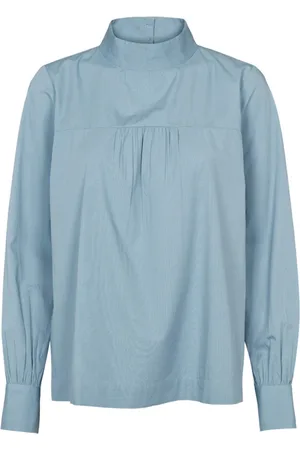 Basicapparel Bluser & Skjorter, Dame, Blå, L, Uld, Stilfuld Milly Bluse i Blå