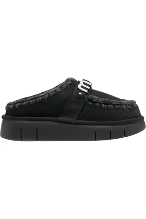 Mou Sko, Dame, Sort, 36 EU, Læder, Sorte Slip-On Sko i Fåreskind