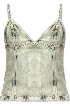 Diesel Top, Dame, Grå, M, Bomuld, Top De-Fulsy-S
