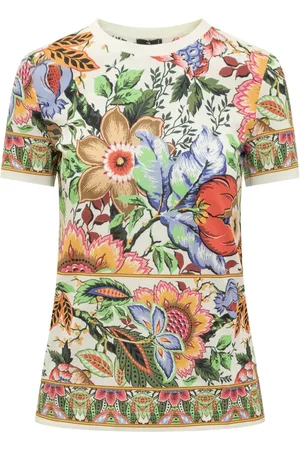 Etro Top, Dame, Flerfarvet, XL, Bomuld, Jersey Print Top