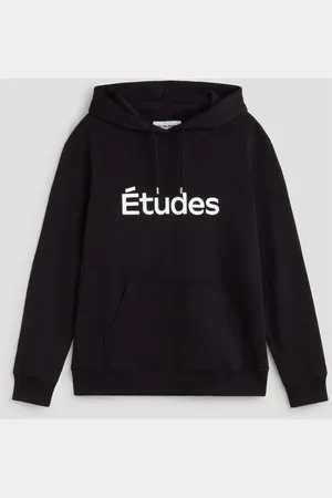 Etudes Sweathshirts & Hoodies, Herre, Sort, XL, Oversized hættetrøje med kængurulomme