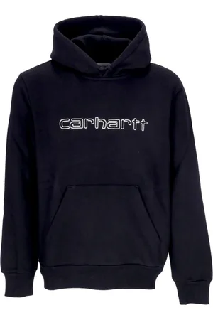 Carhartt Sweathshirts & Hoodies, Herre, Sort, M, Bomuld, Sort hættetrøje med kængurulomme
