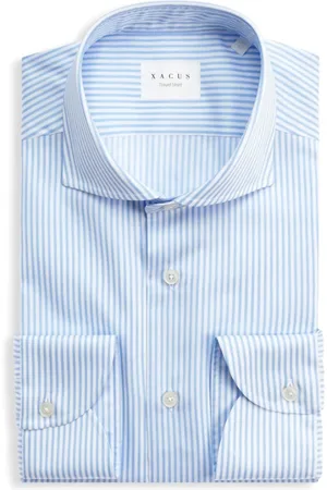 Xacus Skjorte, Herre, Blå, 5XL, Bomuld, Rejse Skjorte, Evolution Fit, Blå