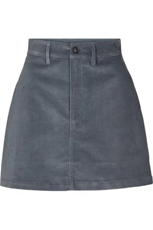 Basicapparel Nederdel, Dame, Blå, XL, Uld, Fløjlsnederdel - Stormfuldt vejr