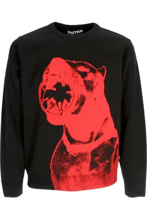 IUTER Sweathshirts & Hoodies, Herre, Sort, L, Bomuld, Sort Striktrøje Dogo Breed