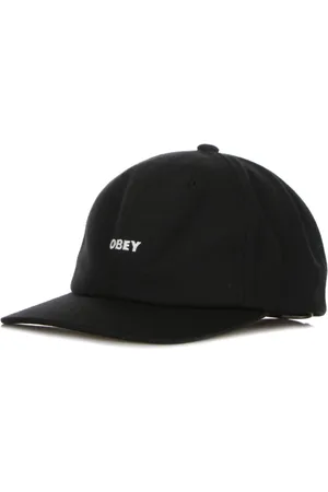 Obey Tilbehør, unisex, Sort, ONE SIZE, Uld, Flad skyggehue sort broderet