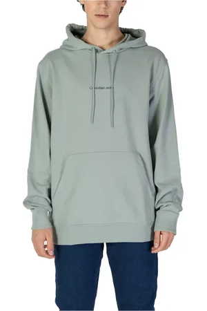 Calvin Klein Sweathshirts & Hoodies, Herre, Grøn, 2XL, Bomuld, Monogram Bomuldssweater Efterår/Vinter Kollektion