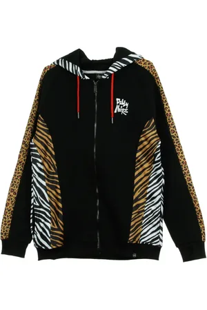 DOLLY NOIRE Sweathshirts & Hoodies, Herre, Sort, S, Safari Hættetrøje Lynlås Mænd