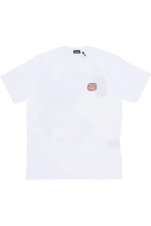 DOLLY NOIRE Top, Herre, Hvid, L, Bomuld, Hvid kortærmet choke t-shirt